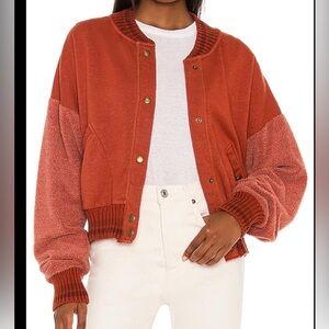 Free People Hollaback Jacket in Spiced Brandy L